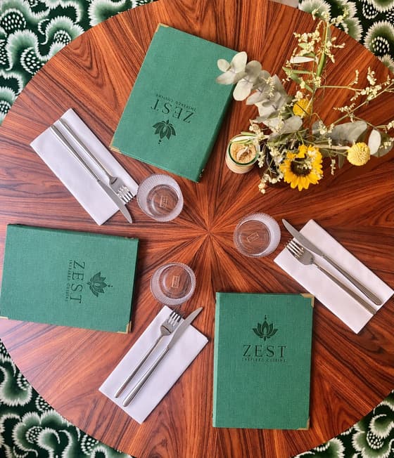 A table set. A menu inspired. A dining experience to remember. At Zest, every dish is thoughtfully
